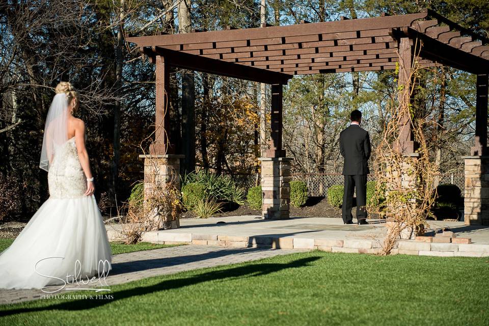 First look under the pergola