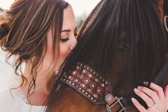 A bride and her steed