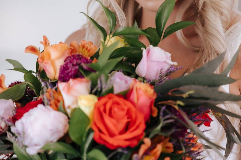 Bride with flowers