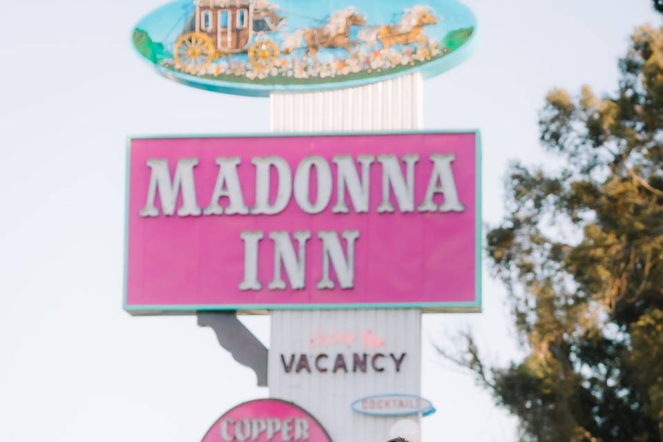 Madonna Inn Wedding Sign