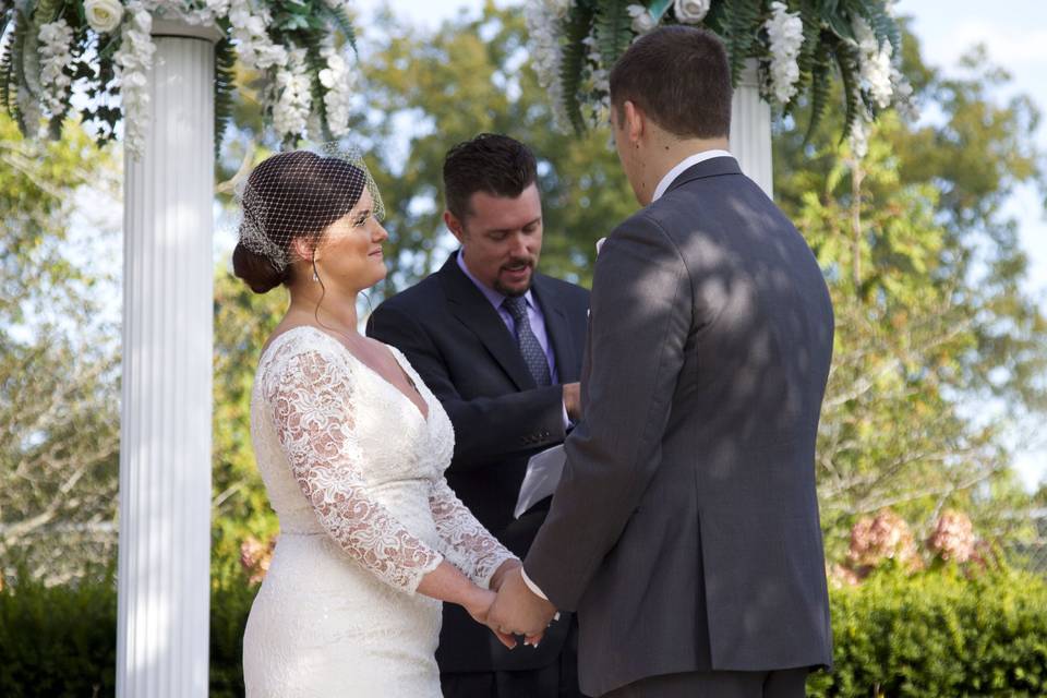 Couple at ceremony