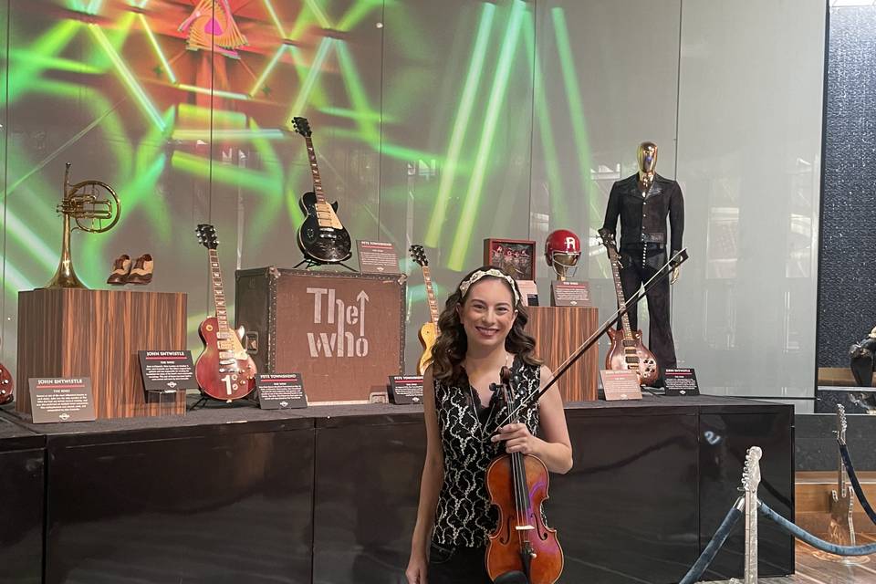 Playing the violin alongside renowned musicians