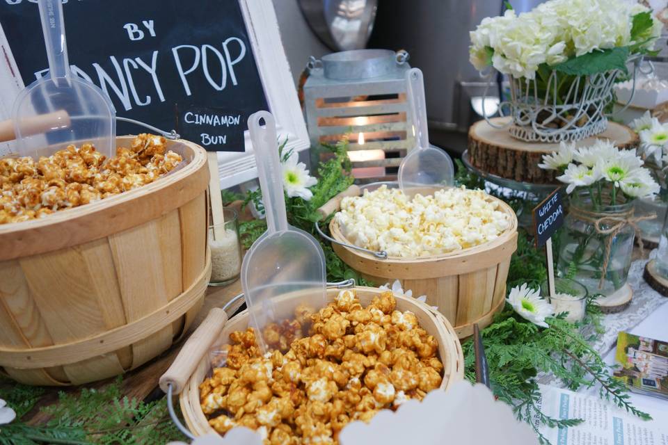 Fancy Pop Popcorn Buffet Bars & Custom Favors