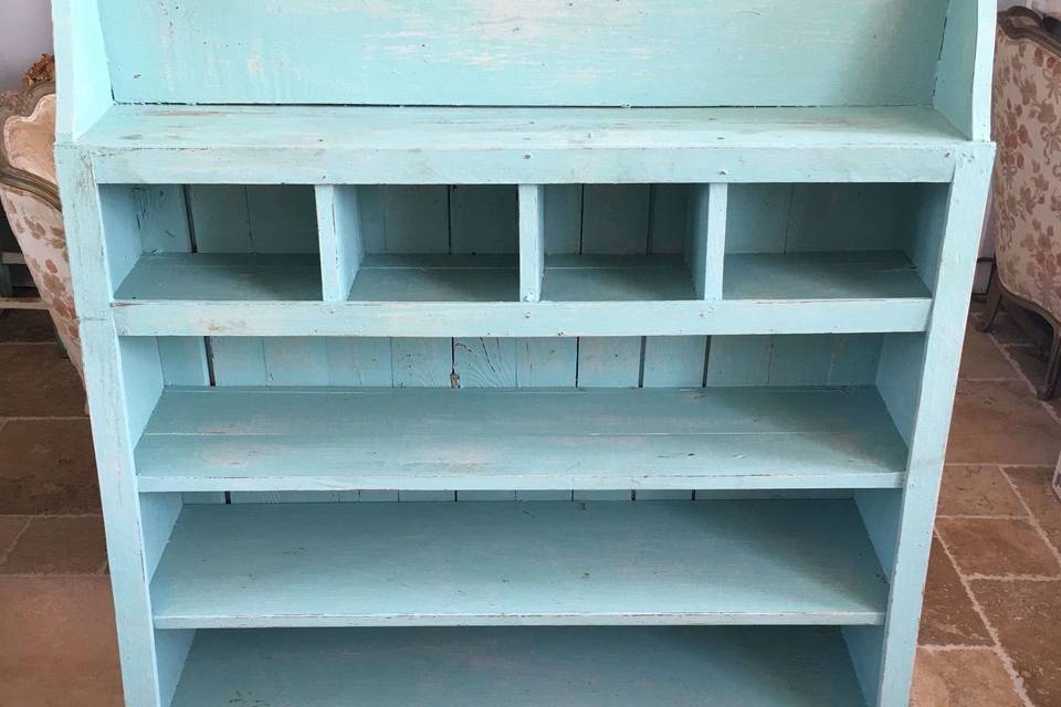 Soft blue shelf