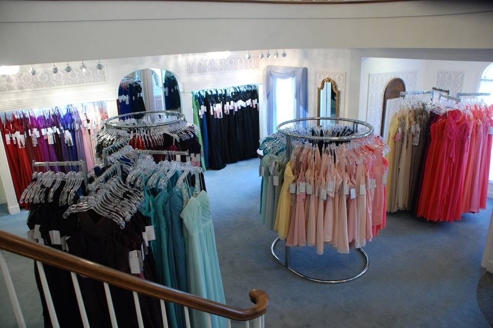 Racks of dresses