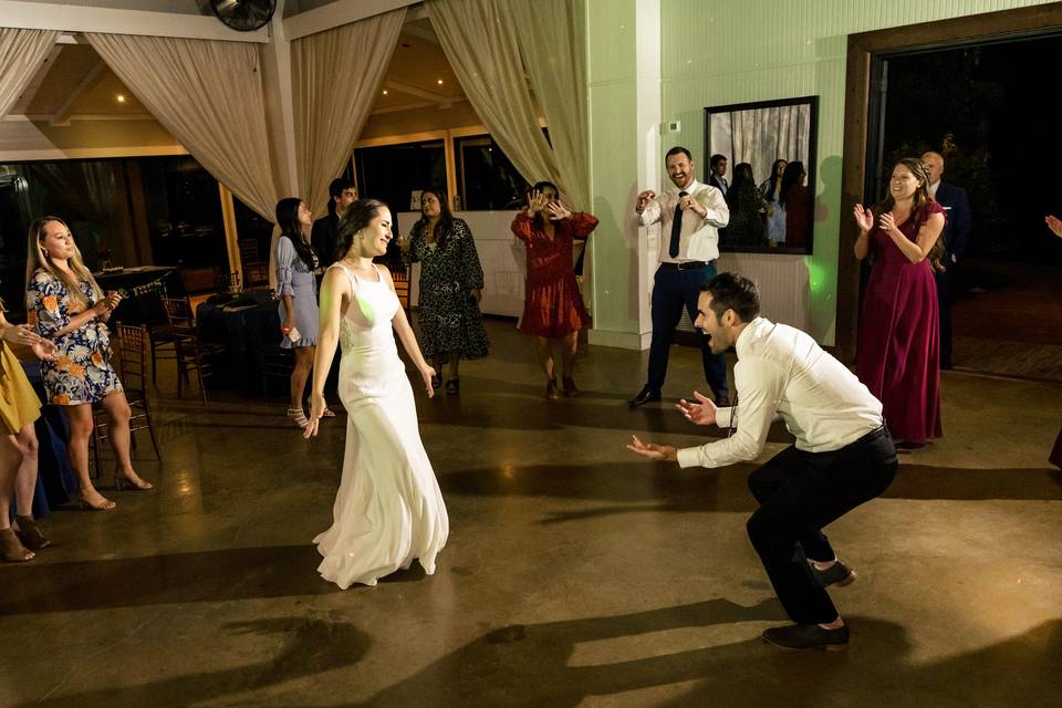 Bride and Groom showing off!