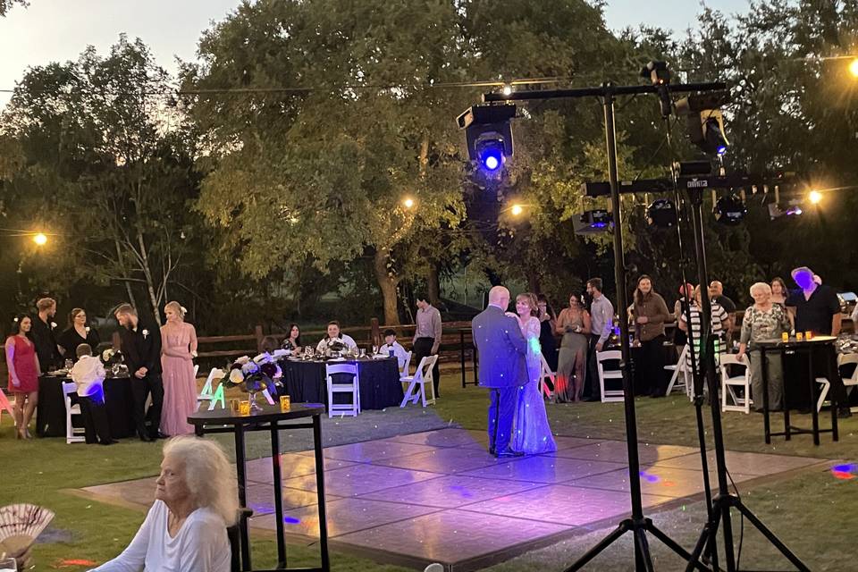 First dance outdoors