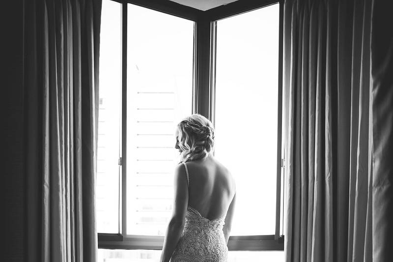Black & White Bridal Photo