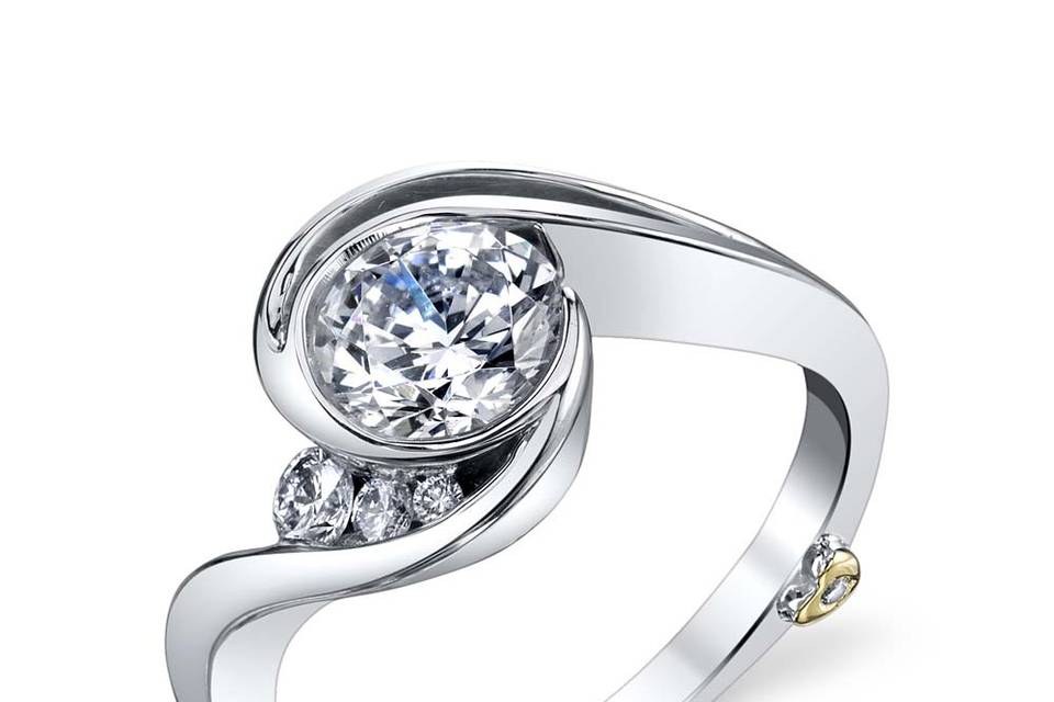 Spark engagement ring & band