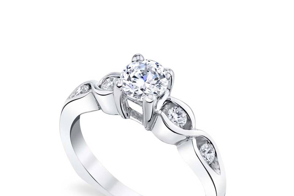 Yearn engagement ring & band