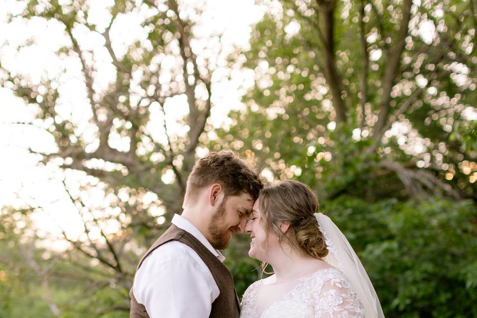 Outdoor wedding photo