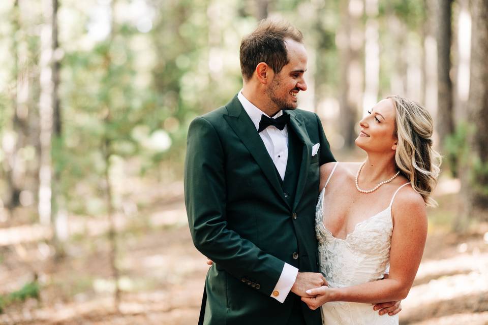 Couple gazing at each other