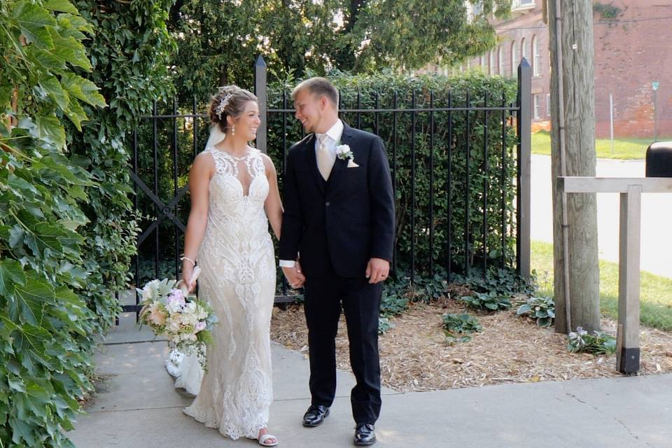 Outdoor wedding photo