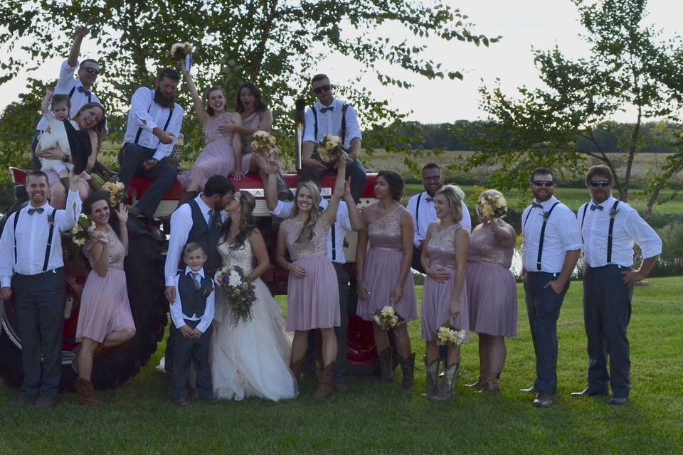 Wedding Party posing