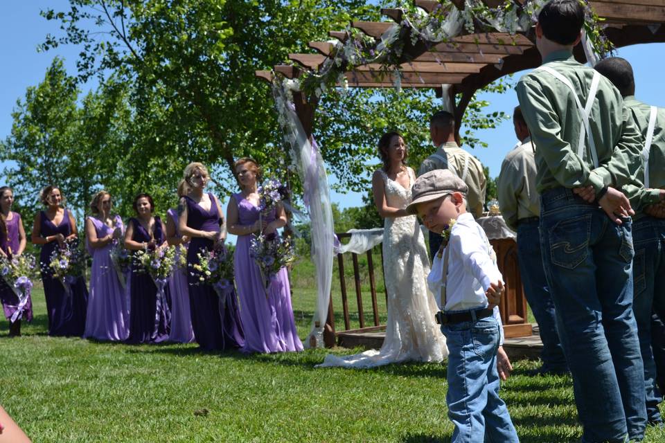 Ring bearer steals the show!