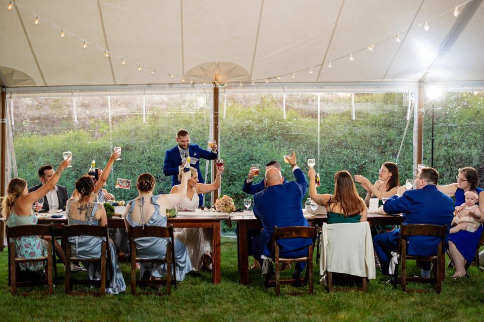 Toasting the Newly Weds