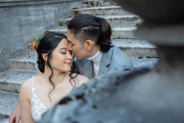 Vintage venue, young couple
