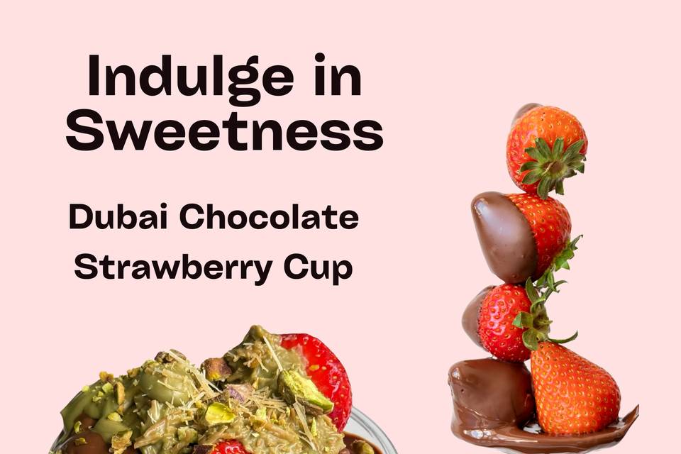 Dubai Chocolate strawberry cup