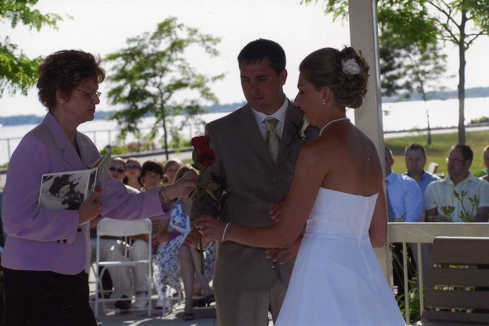 A rose ceremony can also offer a symbol of unity and love!