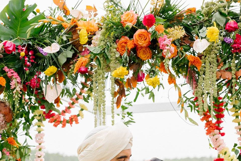 Bold + Bright at Home Wedding