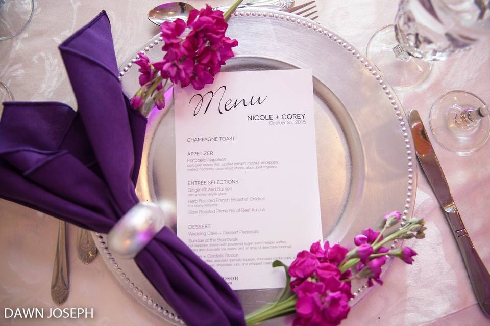 Custom Menu Cards