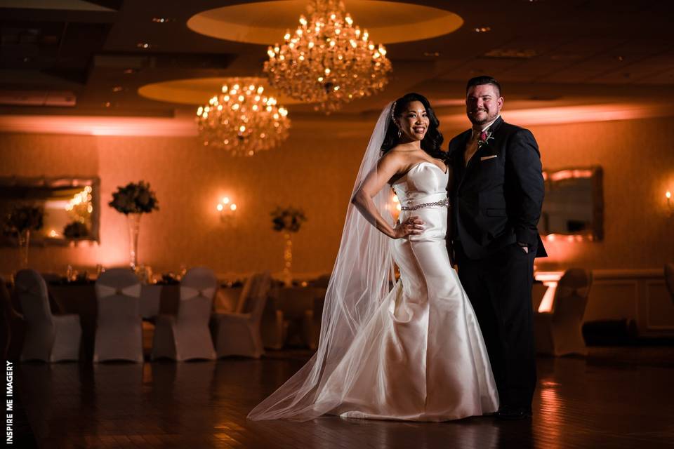 Newlyweds in Ballroom