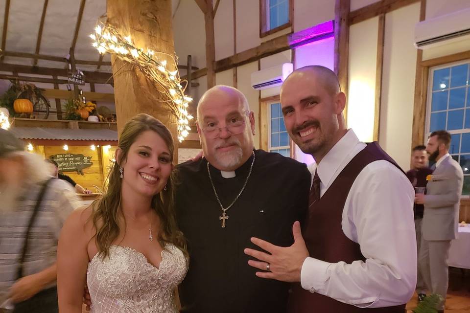 Couple with the newlyweds