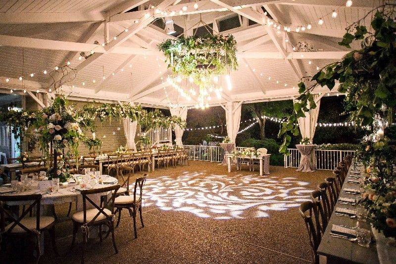 A organic, luxe garden wedding style in our pavilion.