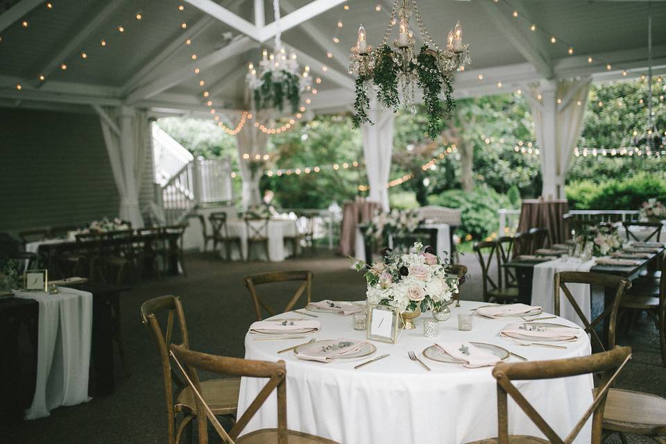 Blush, ivory and white wedding