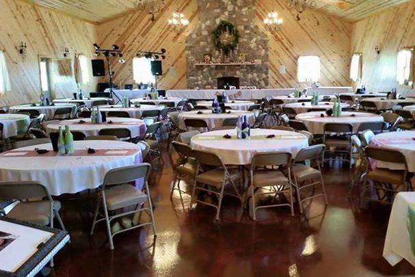 Wedding reception setup