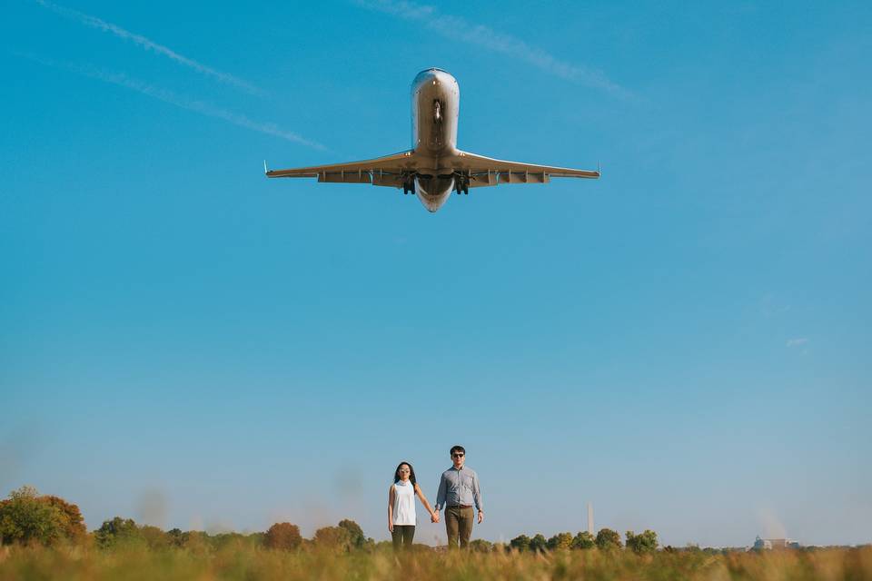 Plane passing overhead