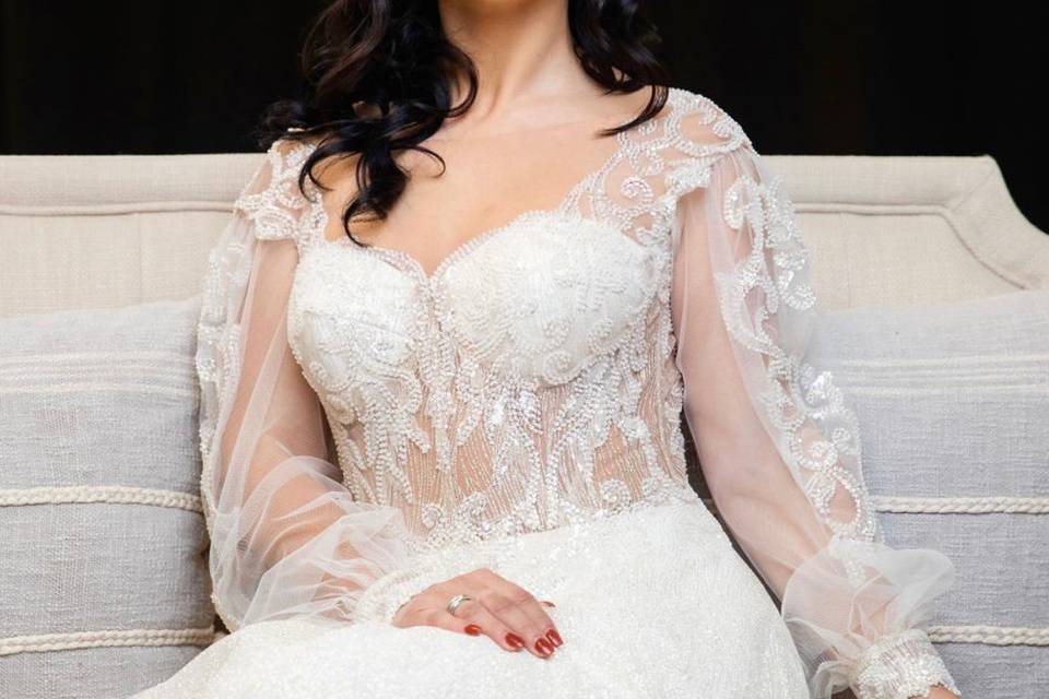 Sexy Glam makeup bride