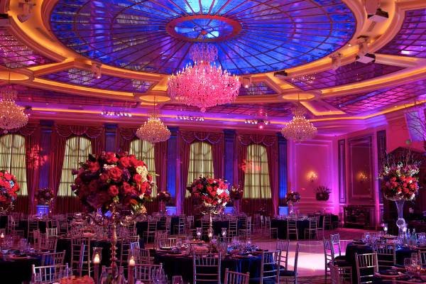 Table setup with centerpiece