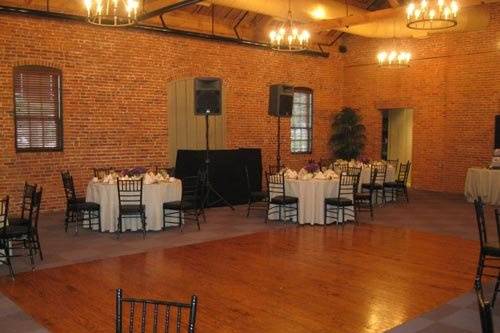 Wedding reception setup