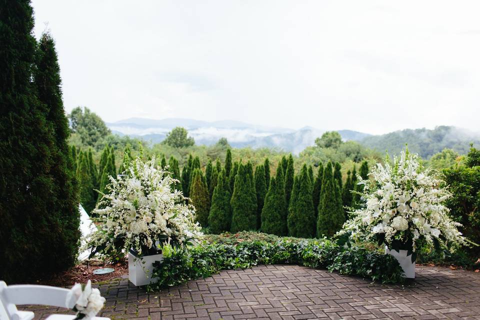 View from the ceremony area