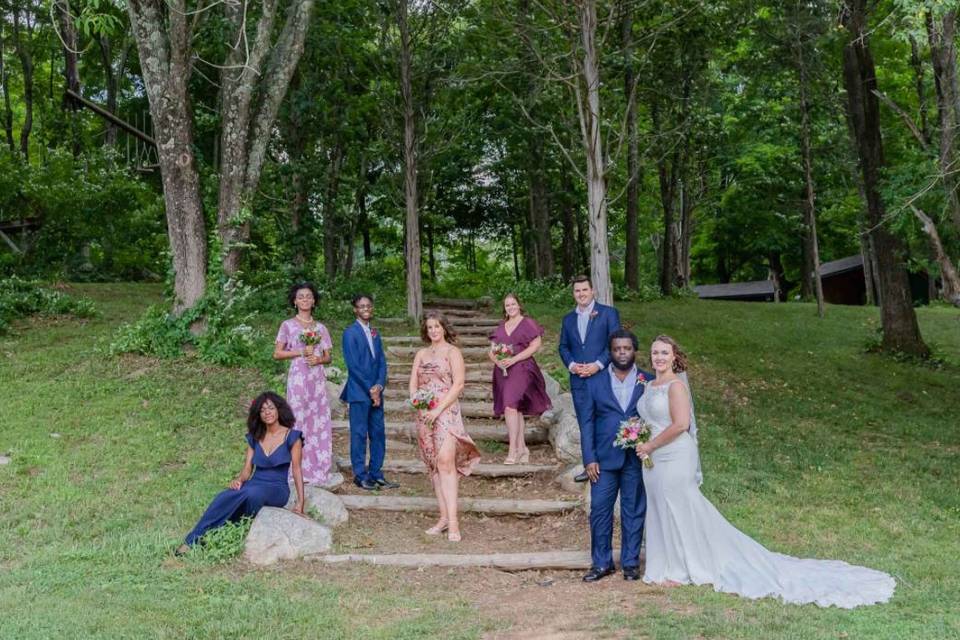 Wedding party outside, Melissa Koren Photography