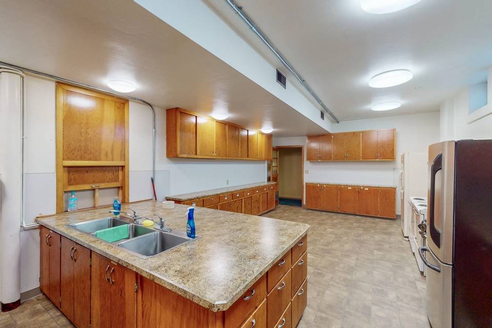 Huge on-site kitchen