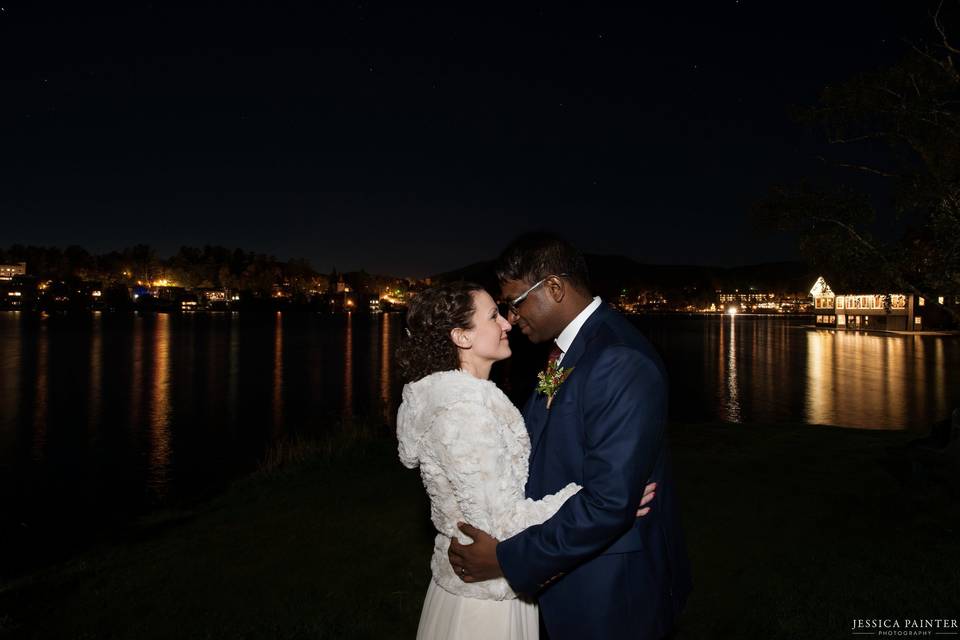 Bride and groom portrait