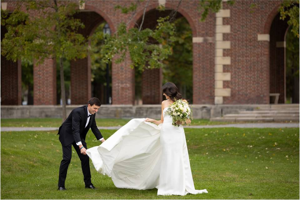 Bride and groom portrait