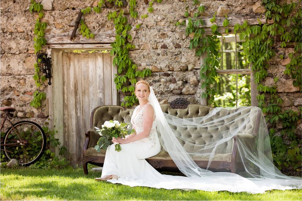 Bride and groom portrait