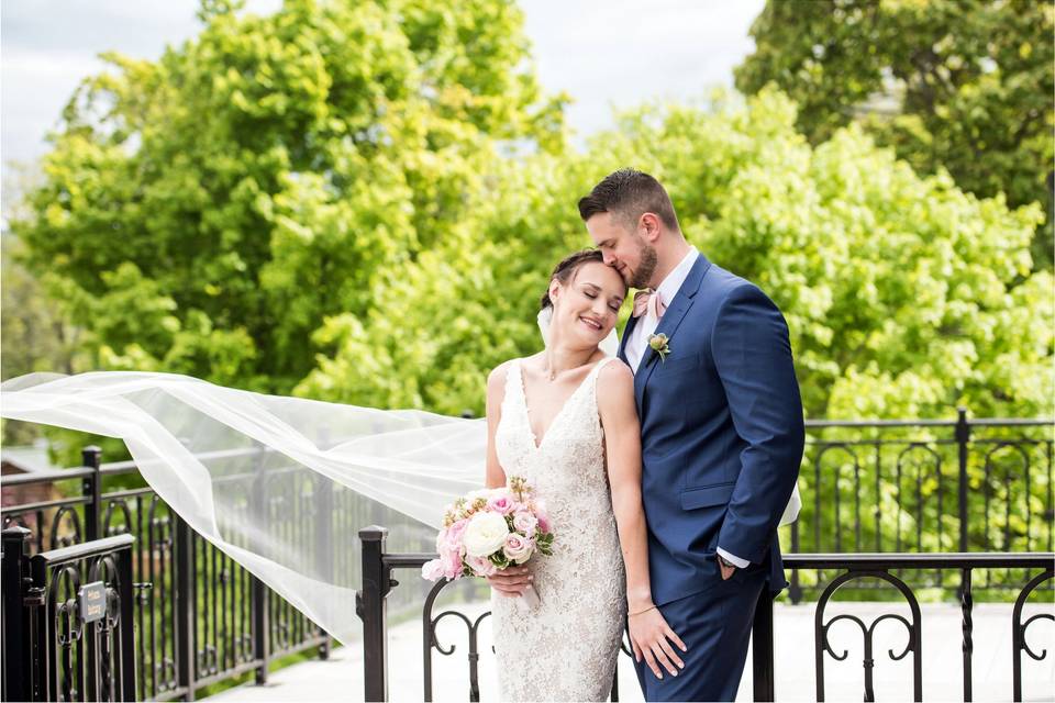 Bride and groom portrait