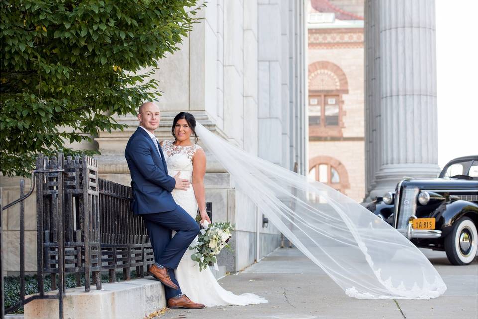 Bride and groom portrait