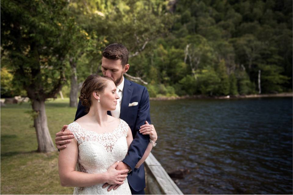 Bride and groom portrait