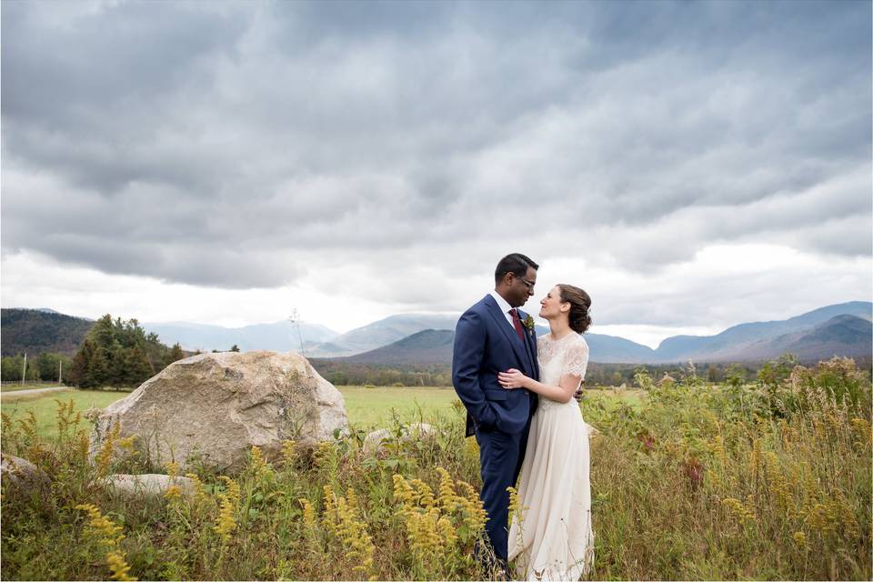 Bride and groom portrait