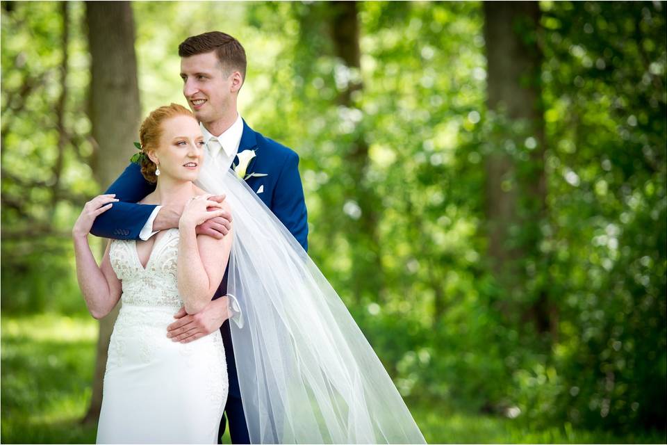 Bride and groom portrait