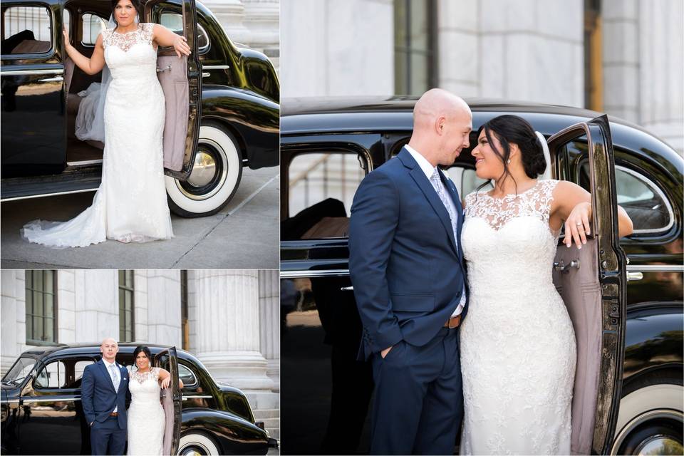 Bride and groom portrait