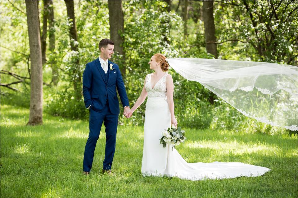 Bride and groom portrait