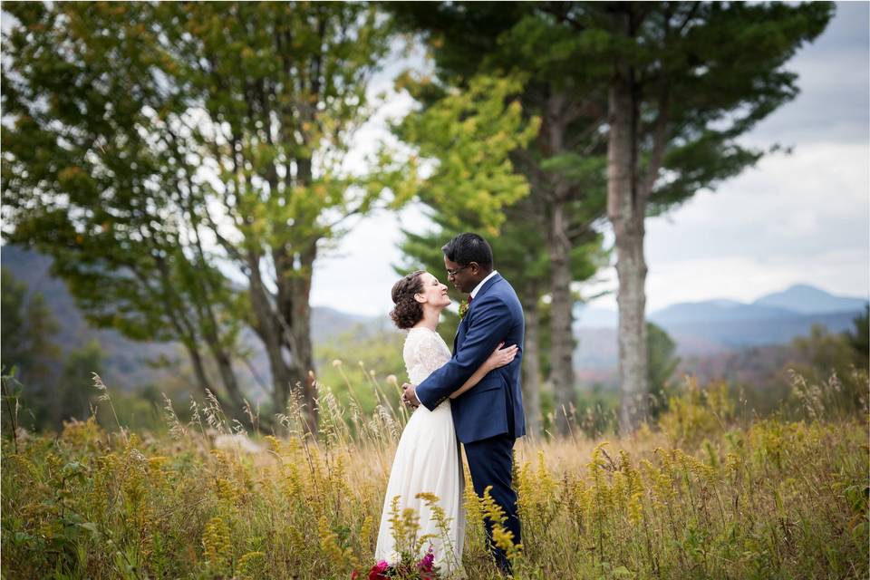 Bride and groom portrait