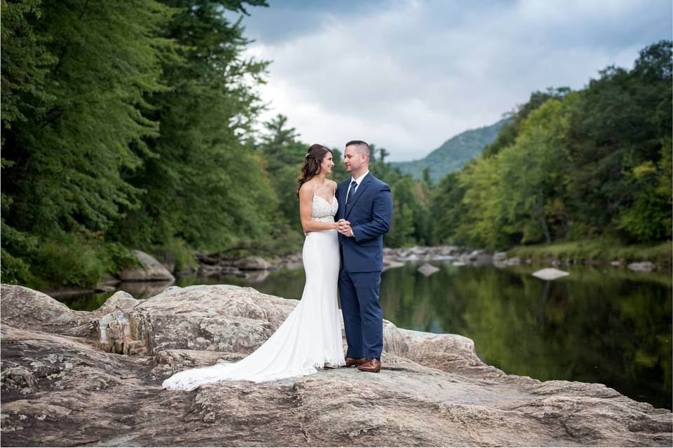 Bride and groom portrait