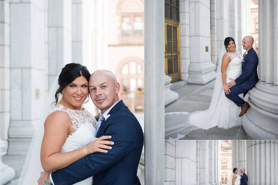 Bride and groom portrait